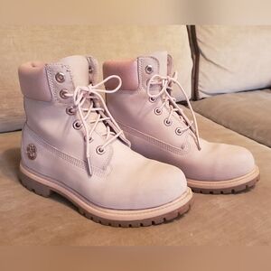 Light Pink Women's Timberland Boots - Size 7